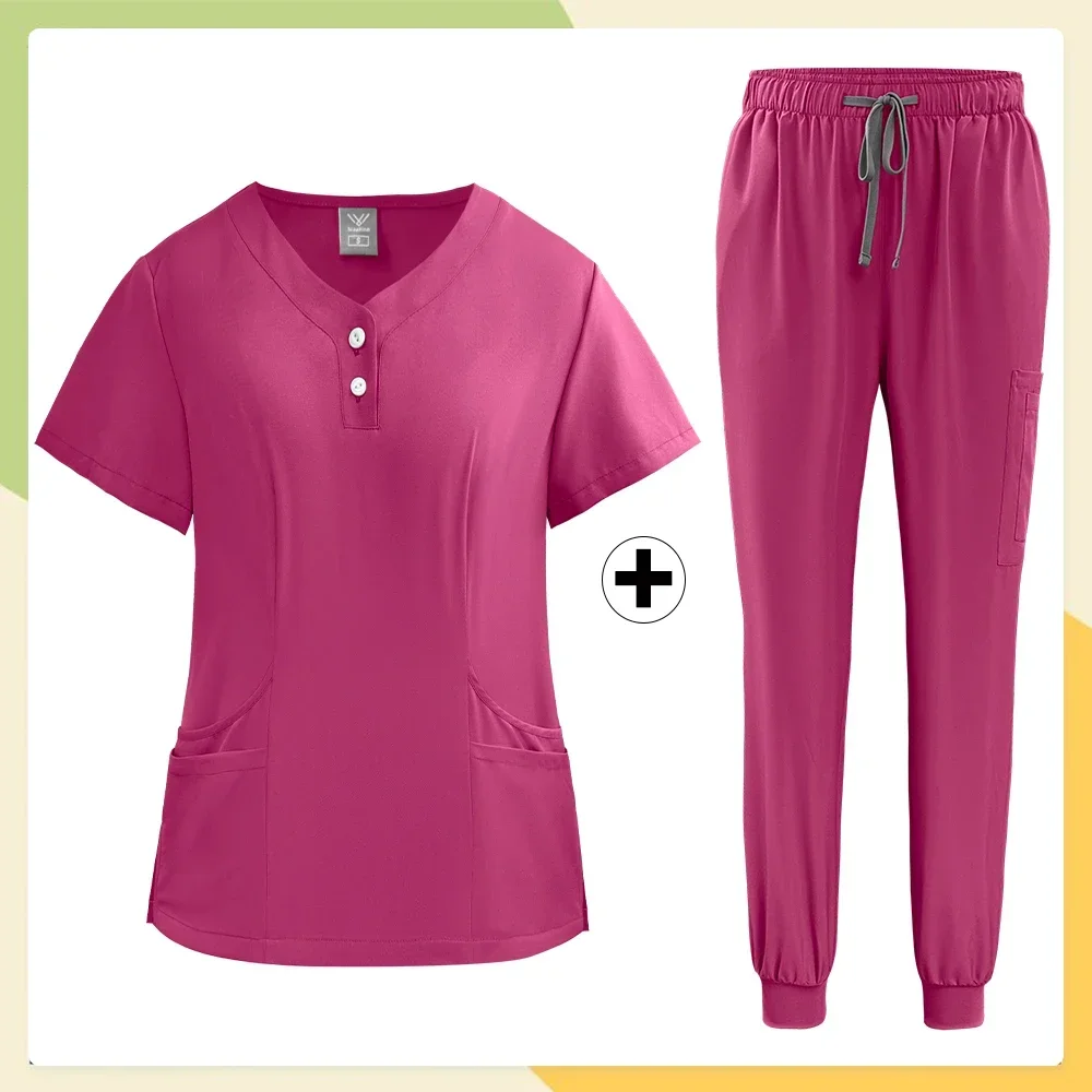 Uniforme de SPA de beauté pour femmes, magasin de clinique pour animaux de compagnie, ensemble de vêtements de travail de dentisterie vétérinaire, uniforme d'infirmière médicale de haute qualité unisexe