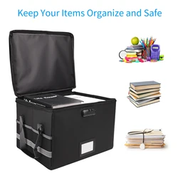 Fireproof Document Bag Fireproof Waterproof Storage Box Suitable for Hanging Letter/Legal Folder Magazine Files Book Office