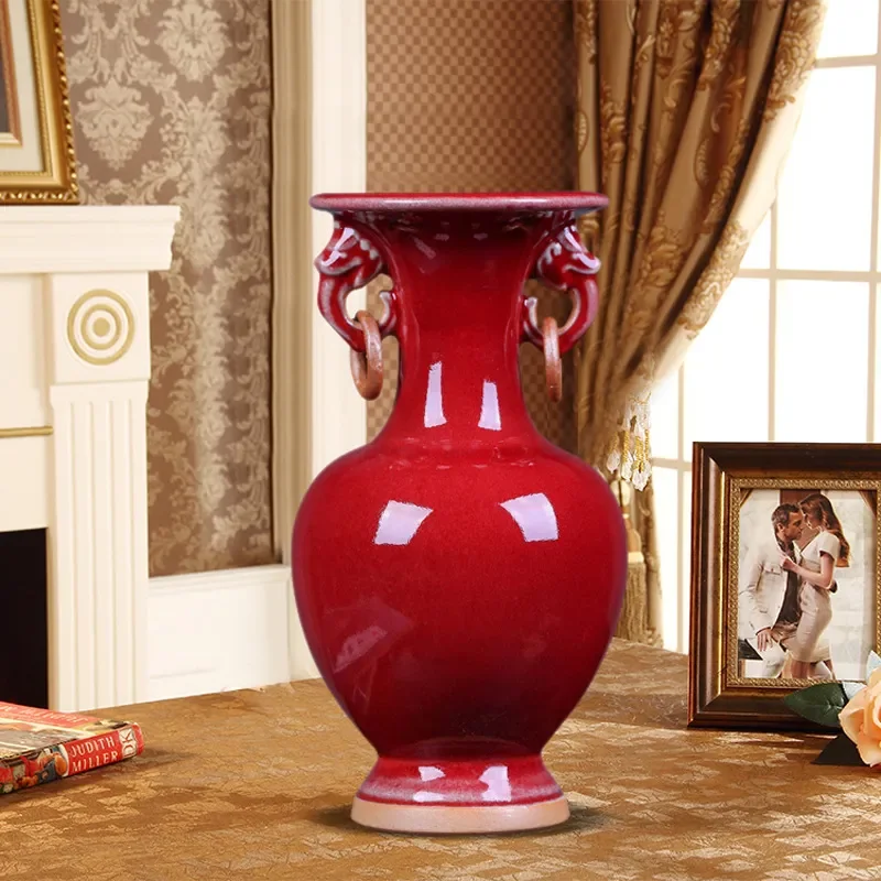 for Antique Jun Porcelain Gourd Bottle Jingdezhen Ceramic Vase Wholesale Kiln Change Small Vase Ceramic Handicraft Ornament
