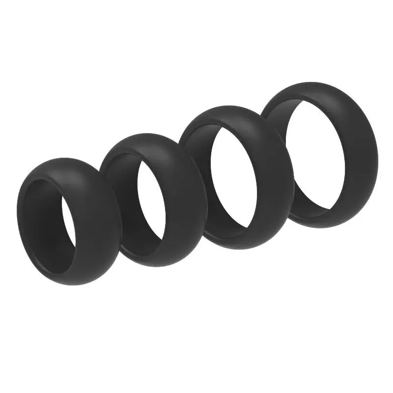 .Hot Sale-Penis Ring Silicone Cock Ring 4pcs Cock Sexual Stimulation Long Lasting Stronger Adult Sex Toys For Couples Men Gay