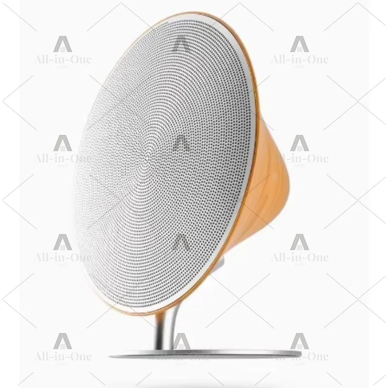 Minimalist Bluetooth Speaker, Metal Grill Retro Futuristic Design, Strong Bass Portable Wireless