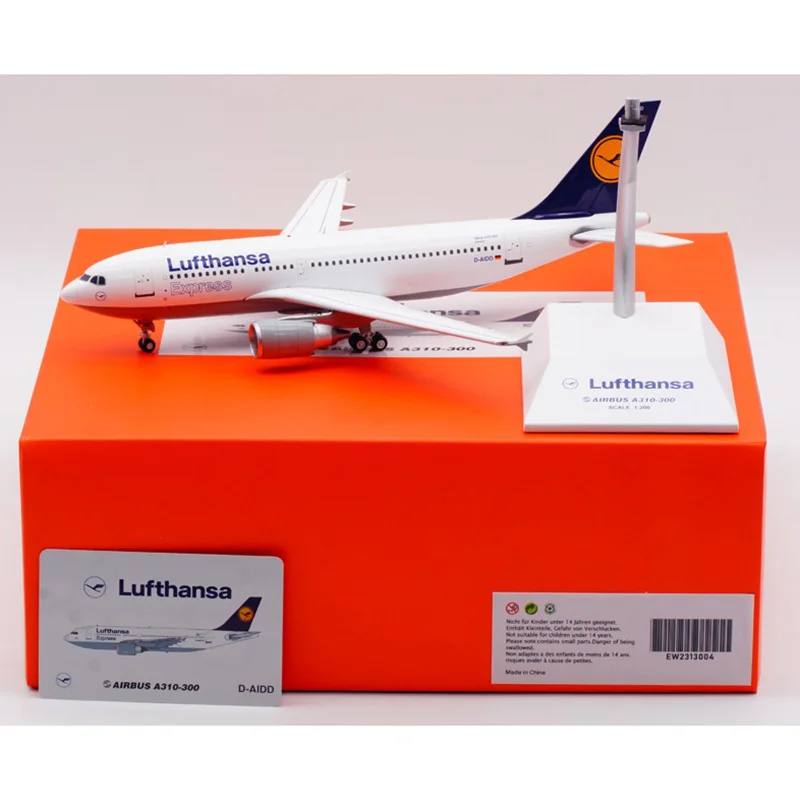 

Diecast 1:200 Scale Lufthansa A310-300 D-AIDD Alloy Aircraft Model Collection Souvenir Display Ornaments Toy