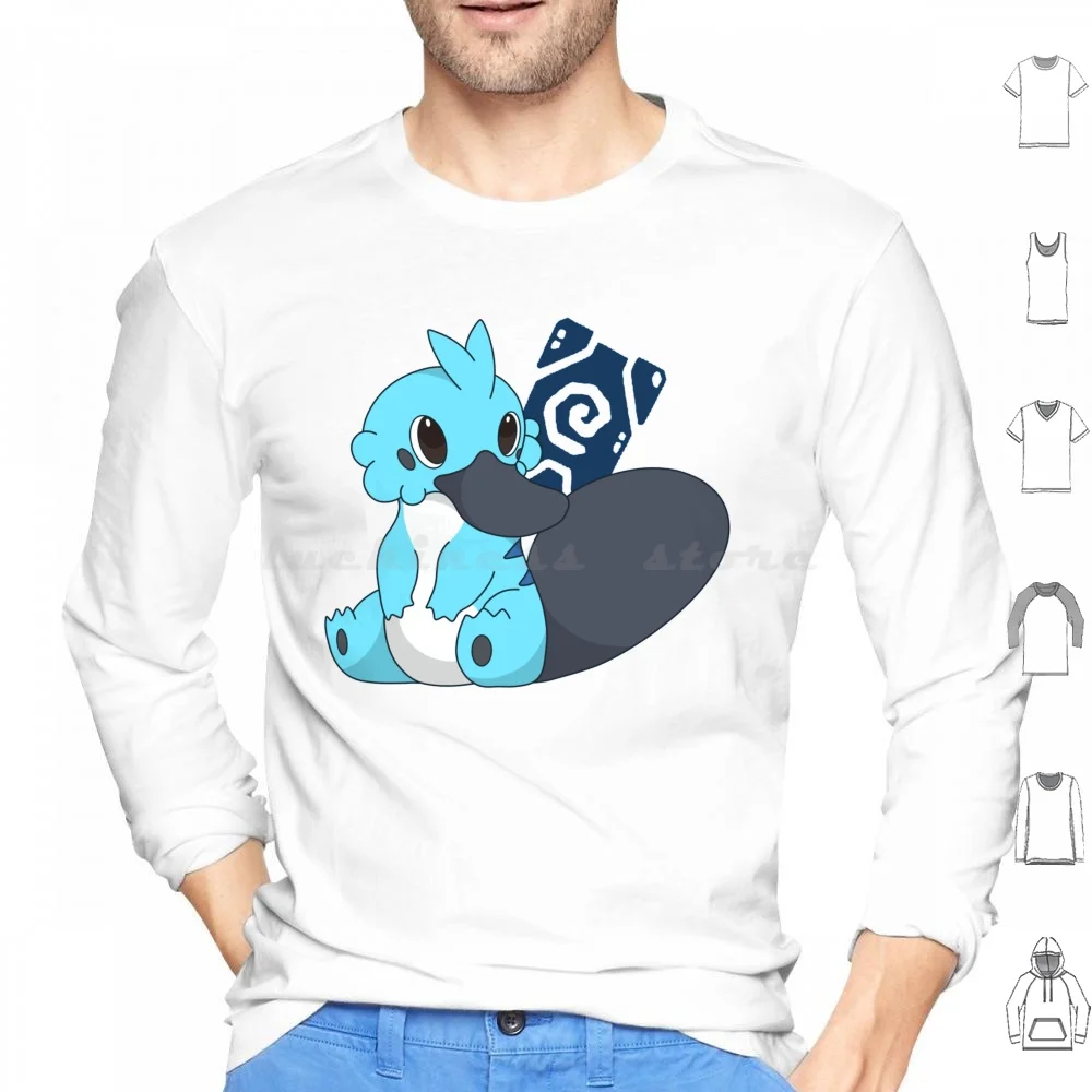 Platypet Pal Hoodie Cotton Long Sleeve Temtem Tem Tem Platypet Temtemgame Playtemtem Water Temtem Water Type