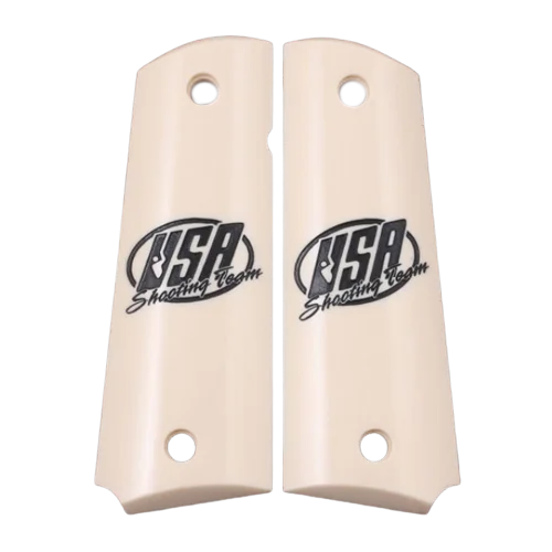 KSD Brand Colt 1911 - Ambicut Compatible Ivory Acrylic Grips