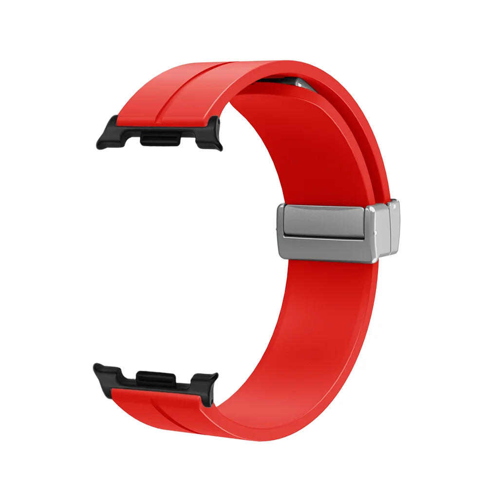 

Loop Band+Magnetic Buckle For Samsung Galaxy Watch 8 40mm/44mm Quick Release Sweatproof Silicone Smart Watch Strap for Man Woman