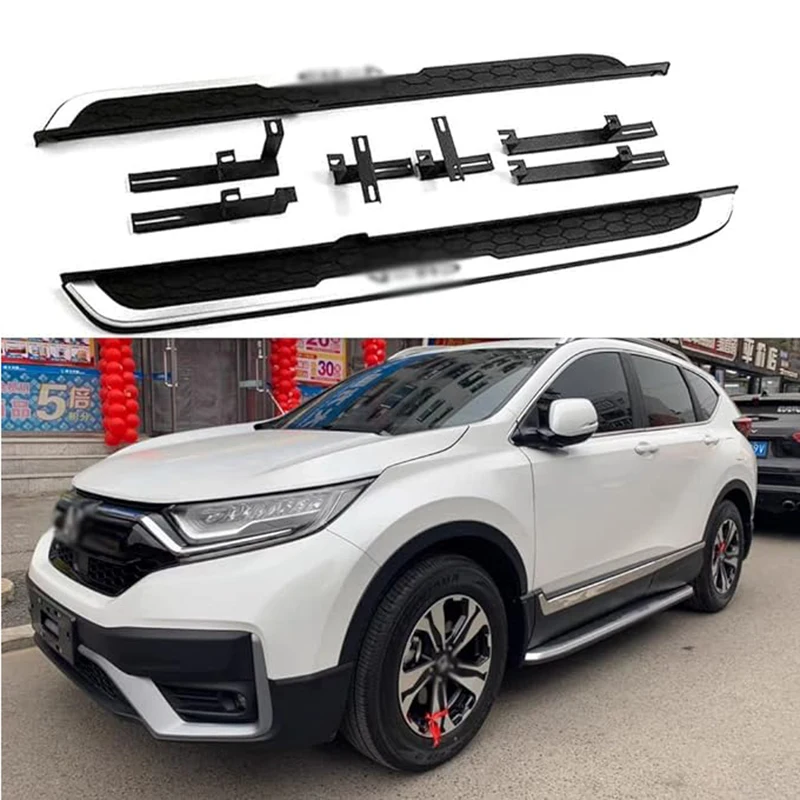 

2PCS Side Steps Running Boards Nerf Bars Side Pedal Protector Fits for Honda CRV CR-V 2017-2022 Aluminum