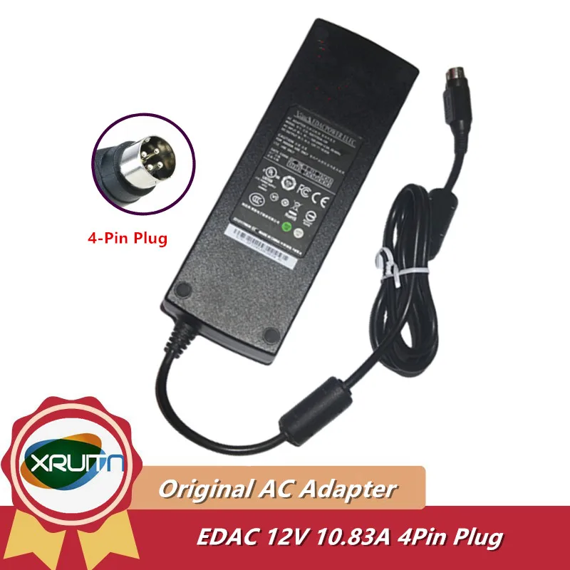 

Genuine EDAC POWER EA11703A-120 12V 10.83A AC Adapter Charger Power Supply 4-pin Din Plug