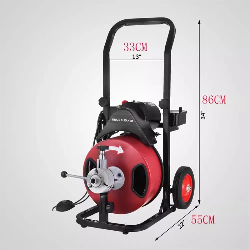 Fully Automatic Drain Pipe Cleaner Sewer Cleaning Machine 370W Professional Export-Grade Unclogging Tool(Customized)