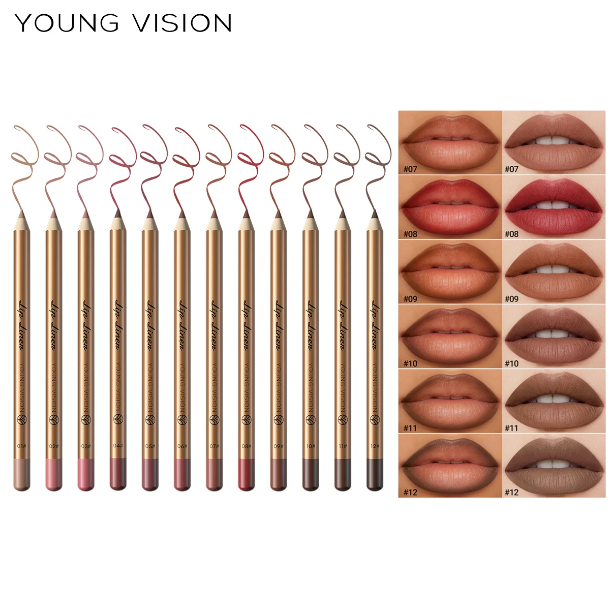 Lip Liner & Lip Oil Set 2Pcs – Long-Lasting Ombre Effect, Moisturizing Smooth Define, Blendable Gradient Lip Makeup image 6