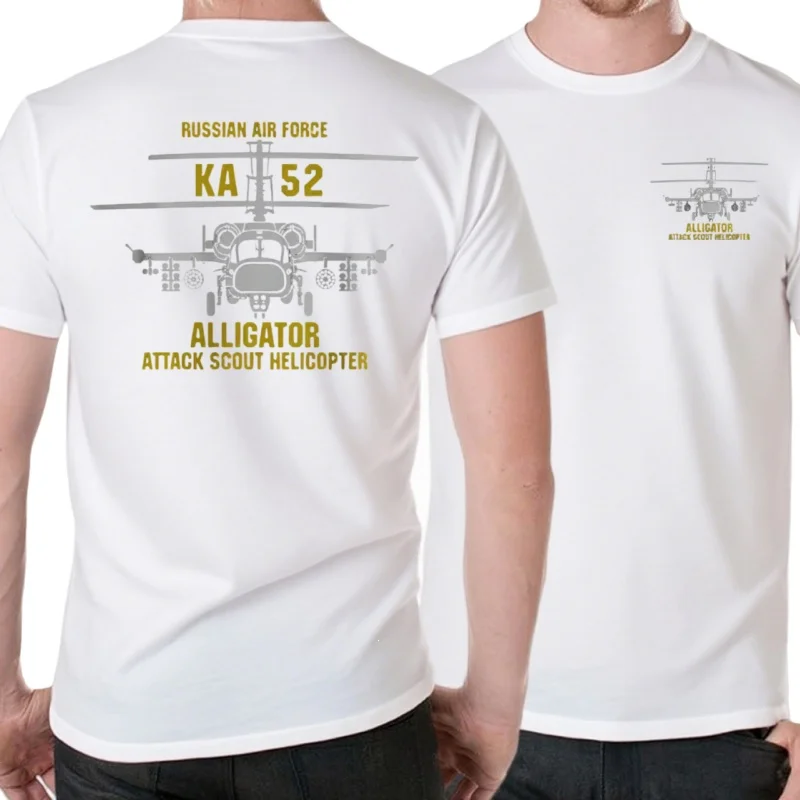 Russian Air Force K52 Aligator Attack Scout Helicopter Military Men T-Shirt Short Sleeve Casual Cotton O-Neck Summer T Shirts