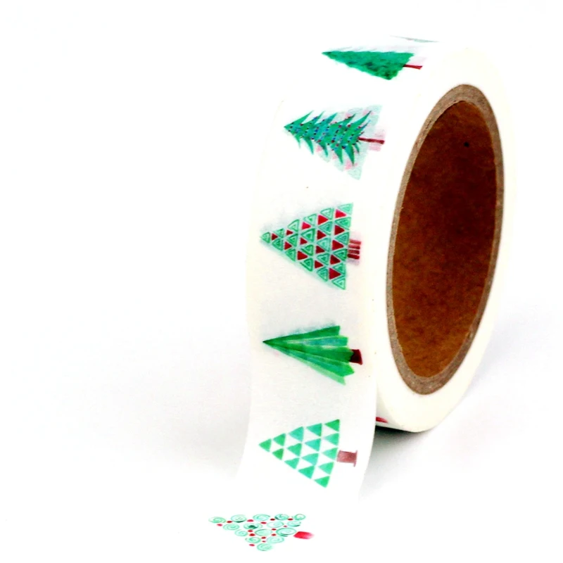 2023 NEW 1X 10M Decorative Merry Christmas Tree Paper Washi Tape for Scrapbooking Planner Adhesive Masking Tape Kawaii Papeleria