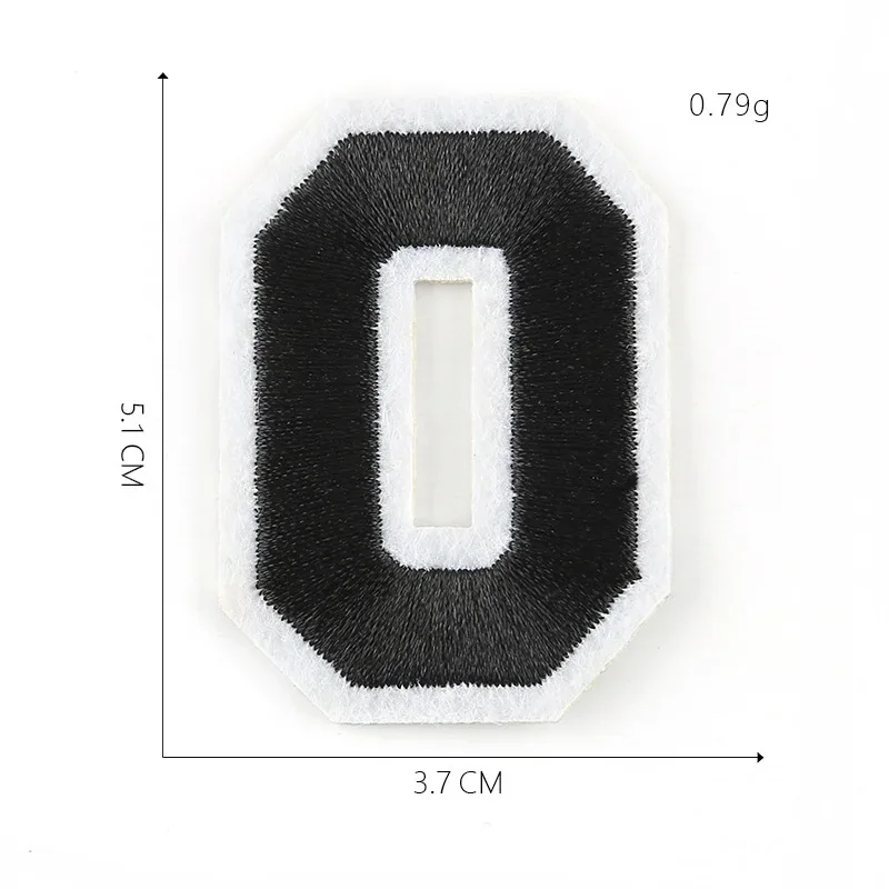 10PCS 12 Colors Number 0-9 Embroiered Patches On Clothes Ball Suit Number Mark Number Label Sew Accessories Iron On Patches DIY