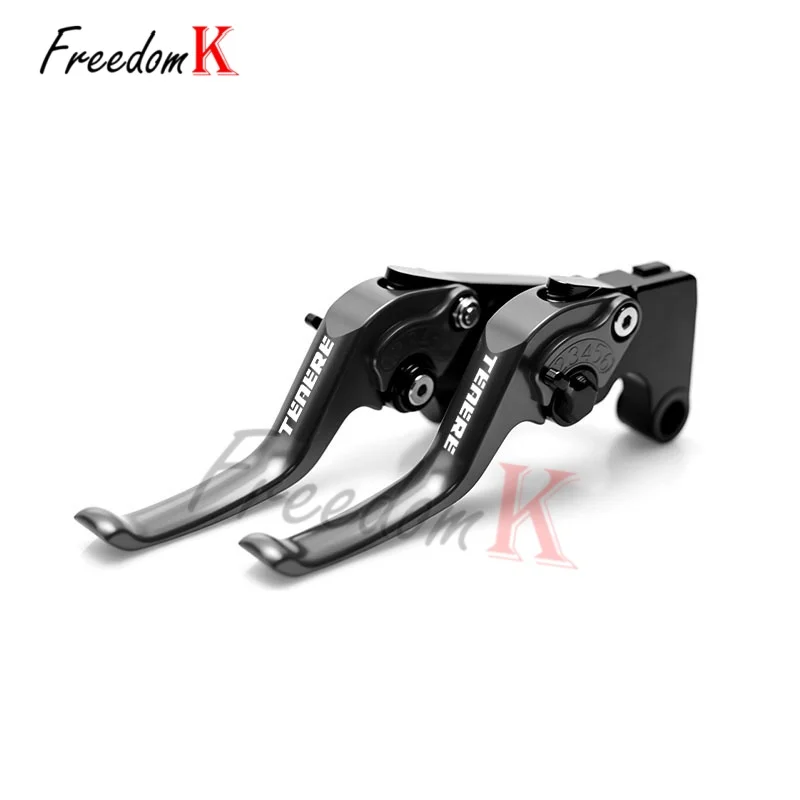 For Tenere 700 World Raid XTZ700 SP Motorcycle Two Finger Short Adjustable Brake Clutch Levers CNC Aluminum Anti‑Slip Modificati view 2