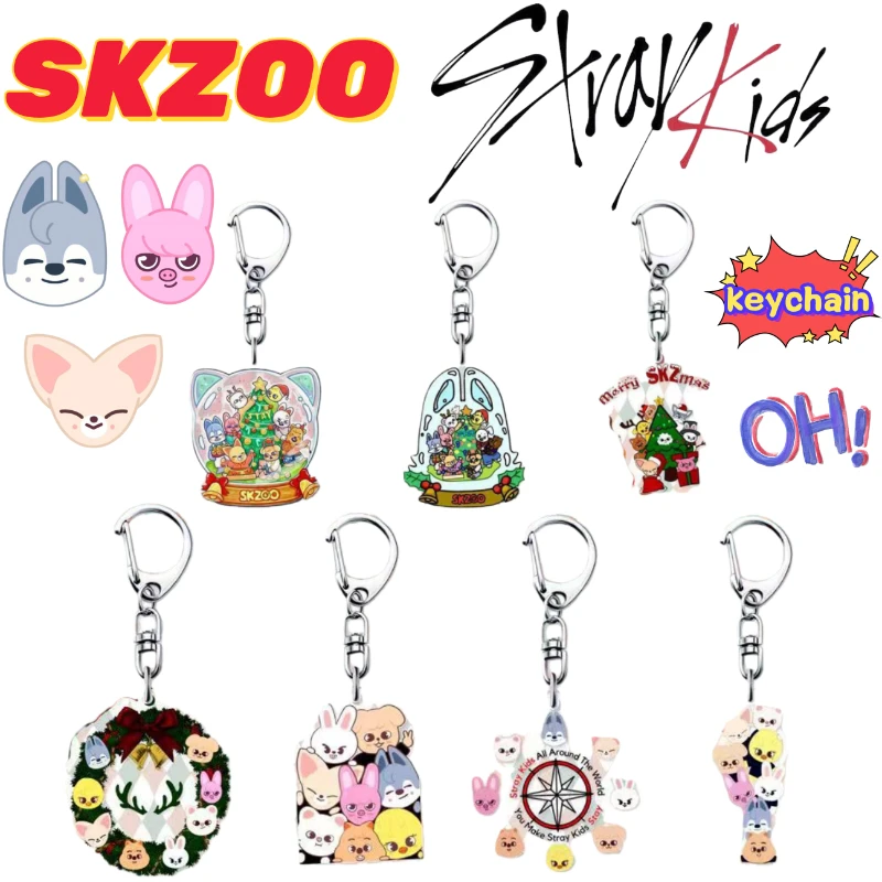 SKZOO Stray Kids Wolf Chan Dwaekki PuppyM Llavero Colgante de Acrílico Creativo con Personalidad, Regalo Exquisito, Venta al por Mayor