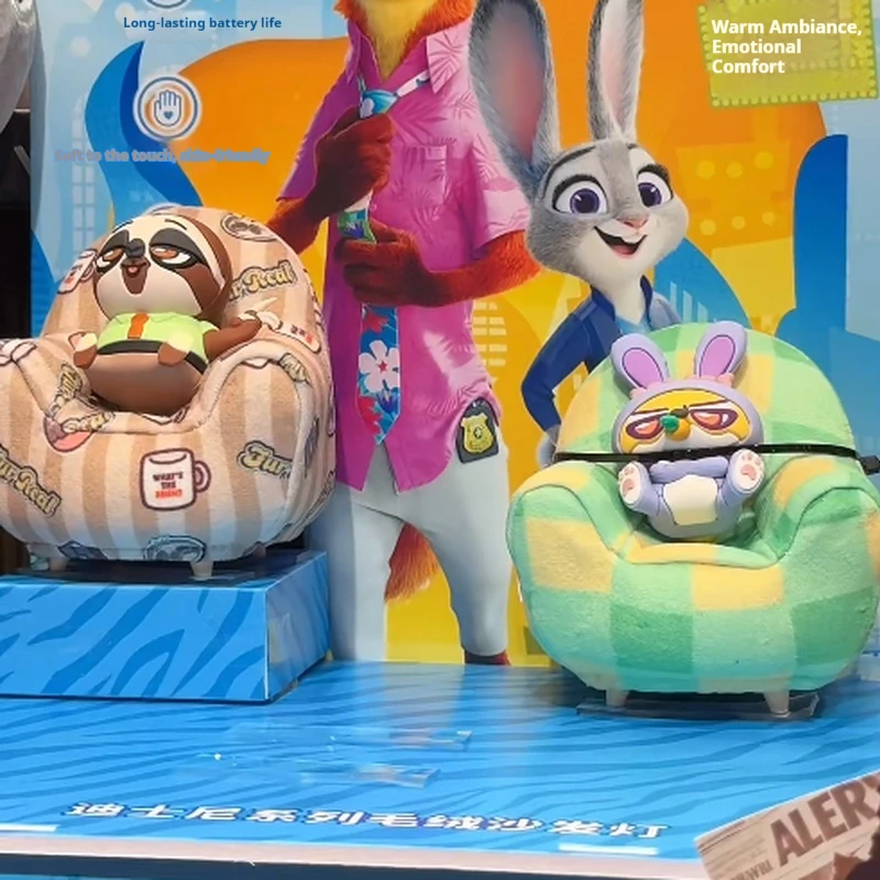 

Genuine Disney Zootopia 2nd Nick Wilde Blind Box Plush Sofa Tap Night Light Bedroom Decor Mystery Box Fans Customized Toy Gift