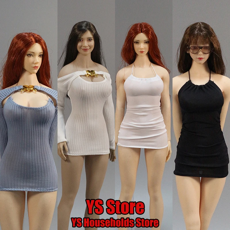 

DMTOYS 1/6 Female Soldier Suspender Wrapped Hip Skirt Mini Shawl Dress Clothes Set Accessory For 12“ Figure Body Diy Decoration