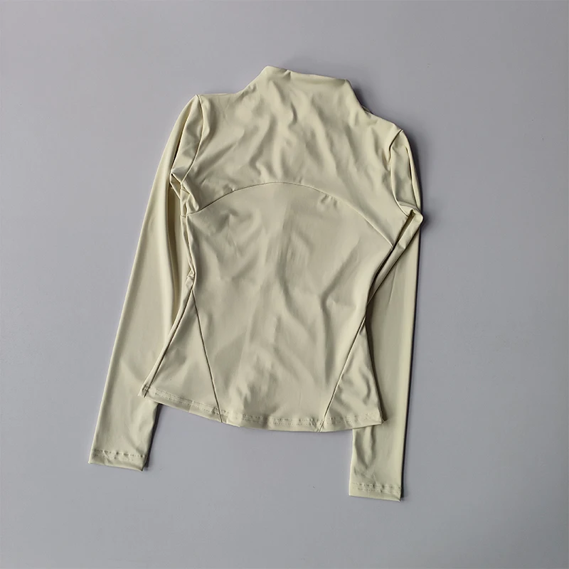 Sportjacke, Damen Herbst- und Winter-Slim-Fit, Professionelle Schnelltrocknende Kleidung, Schlankmachendes Sport-Langarm-Prati-Yoga-Oberteil – Detail 10