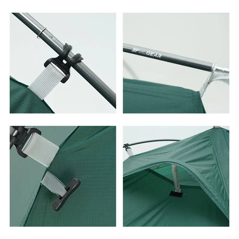 3F UL TAICHI 1 Person No-See-Um 3 Season/4 Season Camping 15D Silicon Coated Tent