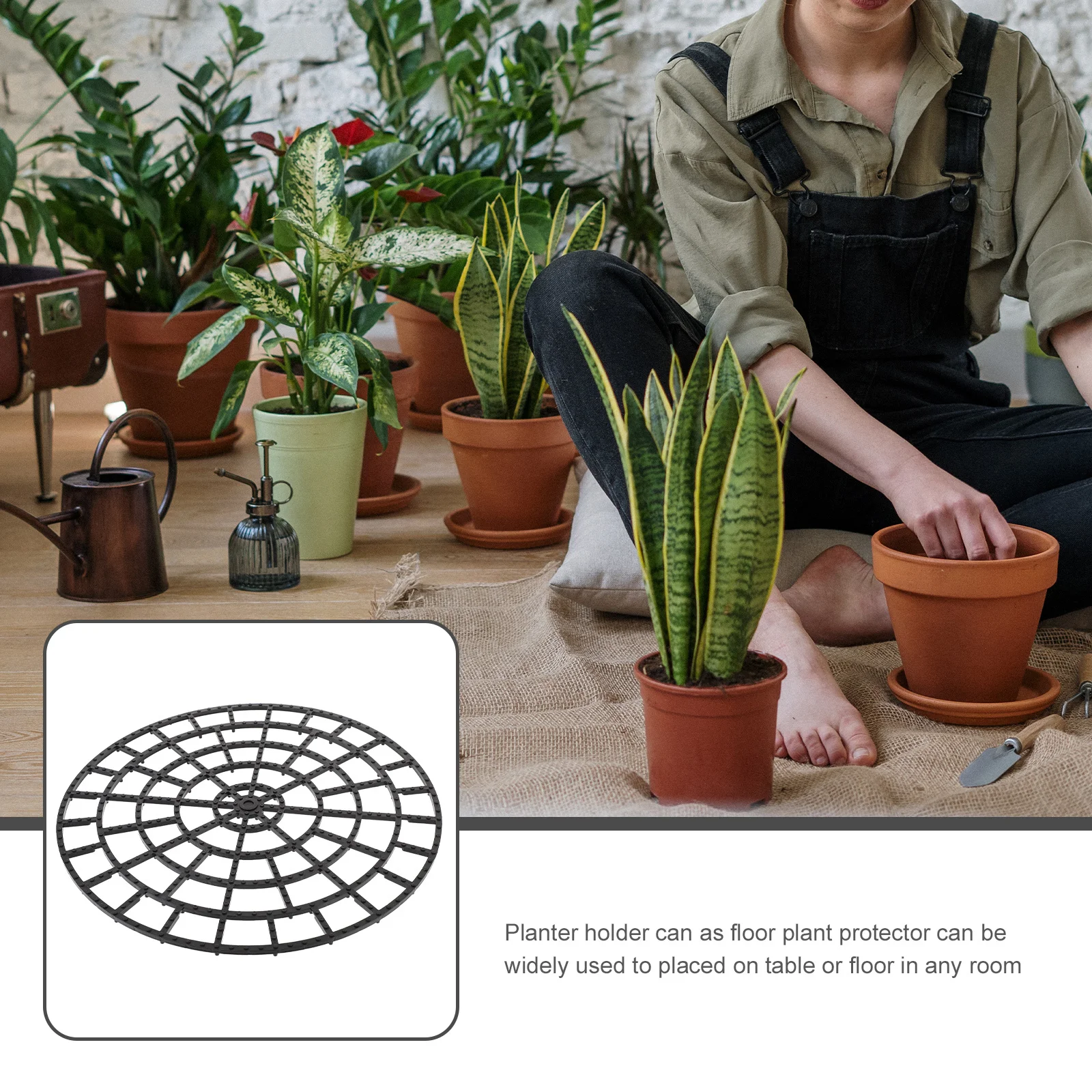 6 قطعة منصات أسفل الزهرية الثقيلة تنفس وعاء النبات وسادة الطابق حامي زارع حامل حصيرة مصعد للداخلية في الهواء الطلق #3