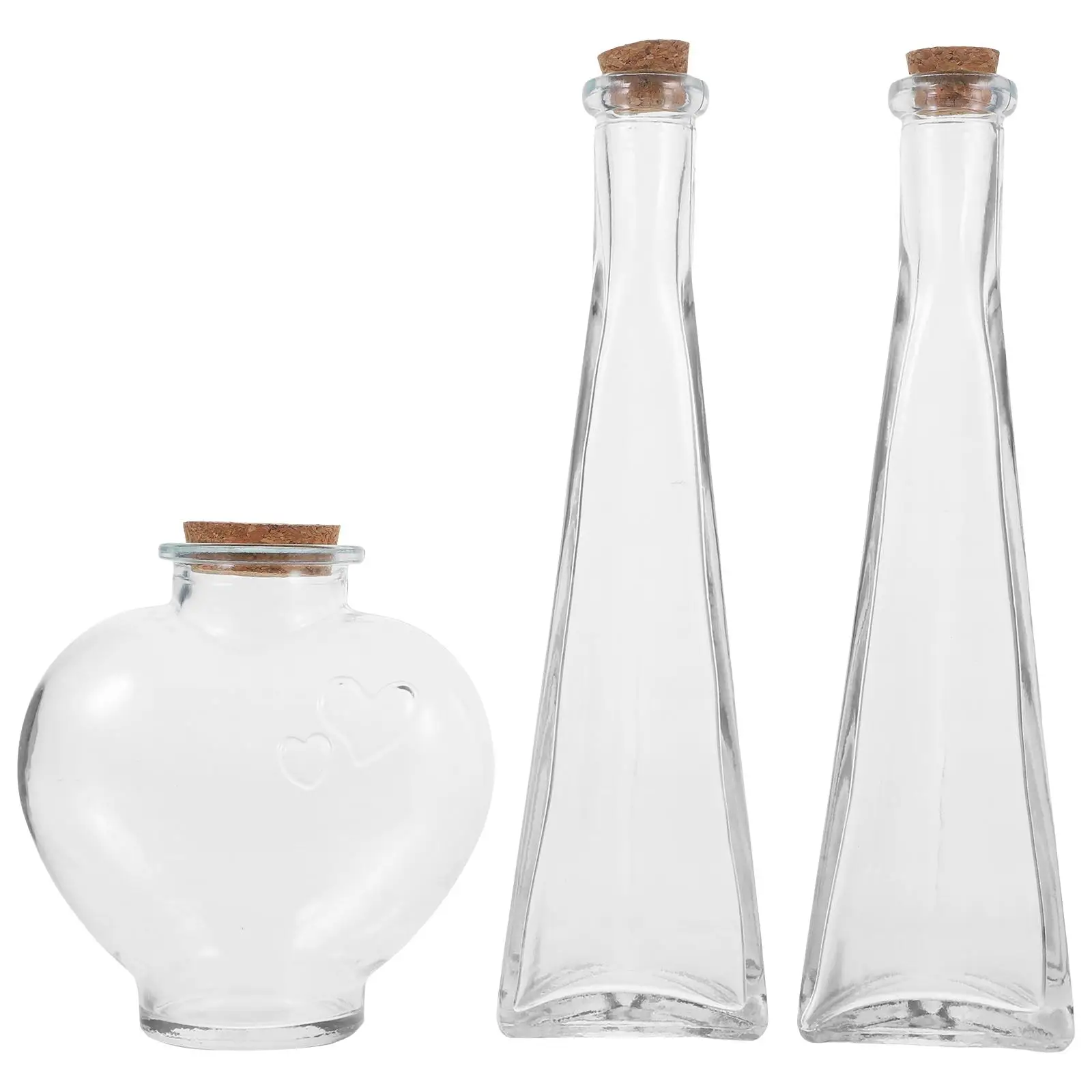 

3 Pcs Ceremony Bottle Set Embellishments Small Keepsake Wedding Sand Bottles Pigeon