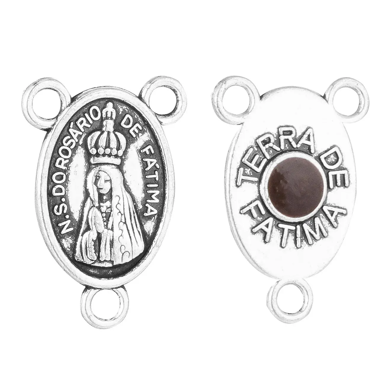 Rosario Católico de Nuestra Señora de Fátima, 10 piezas, N. ° Sra. Aparecid centros de mesa, accesorios de conectores de pieza central de rosario