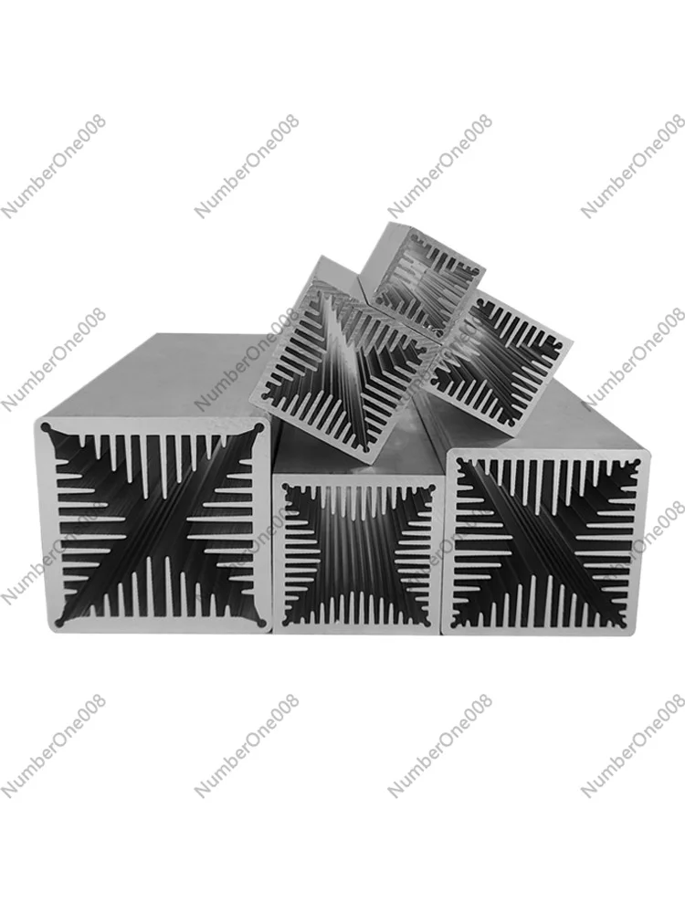 5050 6060 7070 8080mm High Power Aluminum Heat Sink Custom Cooling Radiator Aluminum Profile
