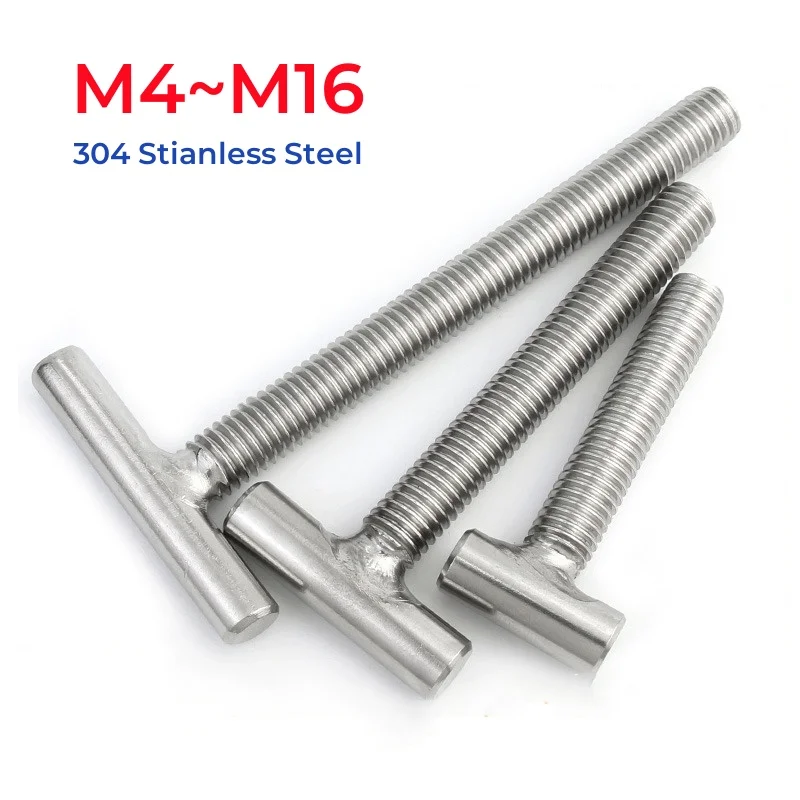 M4 M5 M6 M8 M10 M12 M14 M16 304 Stianless Steel Cylindrical Welding T-shaped Screw Small Cylindrical Shape Bolt