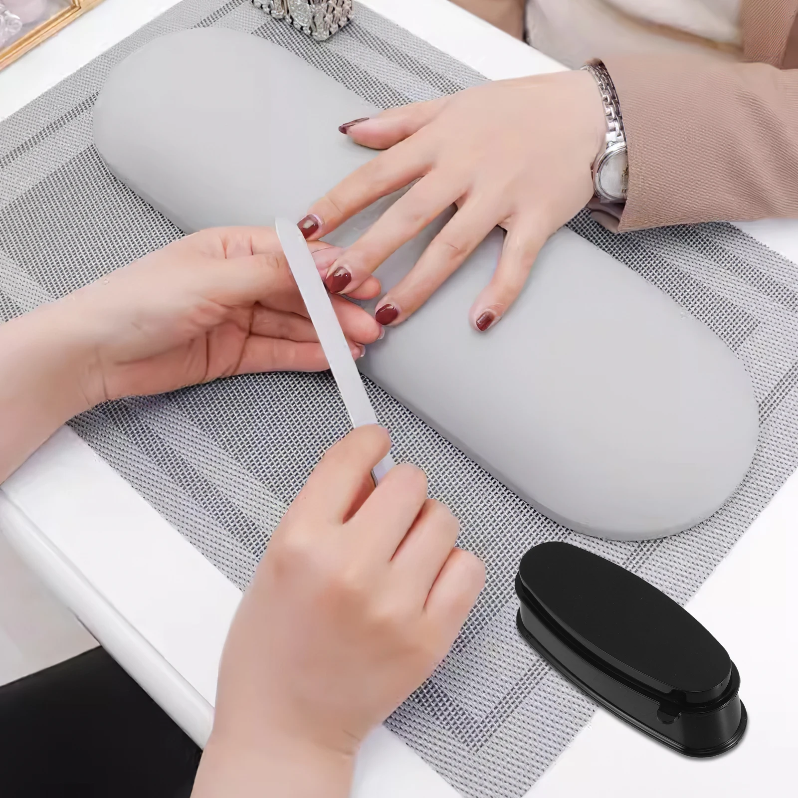 

3pcs Nail Recycling Tray Compact Collector Dipping Organizer Easy Clean Reusable Portable For Home Salon Nail Technicians