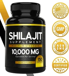 Himalayan  Pure Shilajit 150 capsules per bottle with Fulvic Acid & 85+ Trace Minerals Complex for Energy With Spoon Resi ﻿