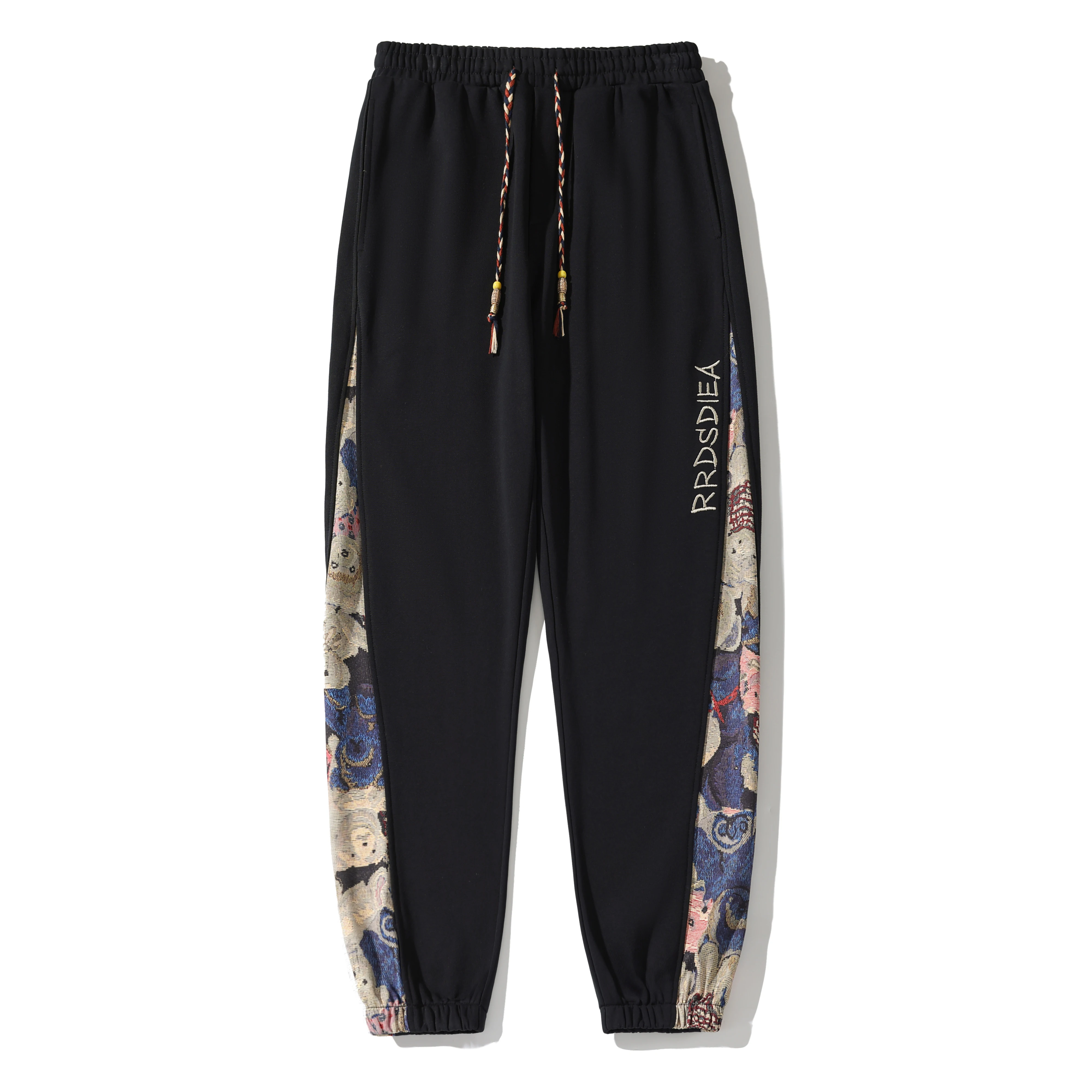 

A Men's Regular Plain Sports Casual Pants with Drawstrings and Elastic Waistband, Knitted Trousers, Chinese Style, Bear Pattern, Suitable for Daily Leisure, Street Basketball, Fitness Sports, Multi-Scenario Matchinging, Suitable for All Seasons