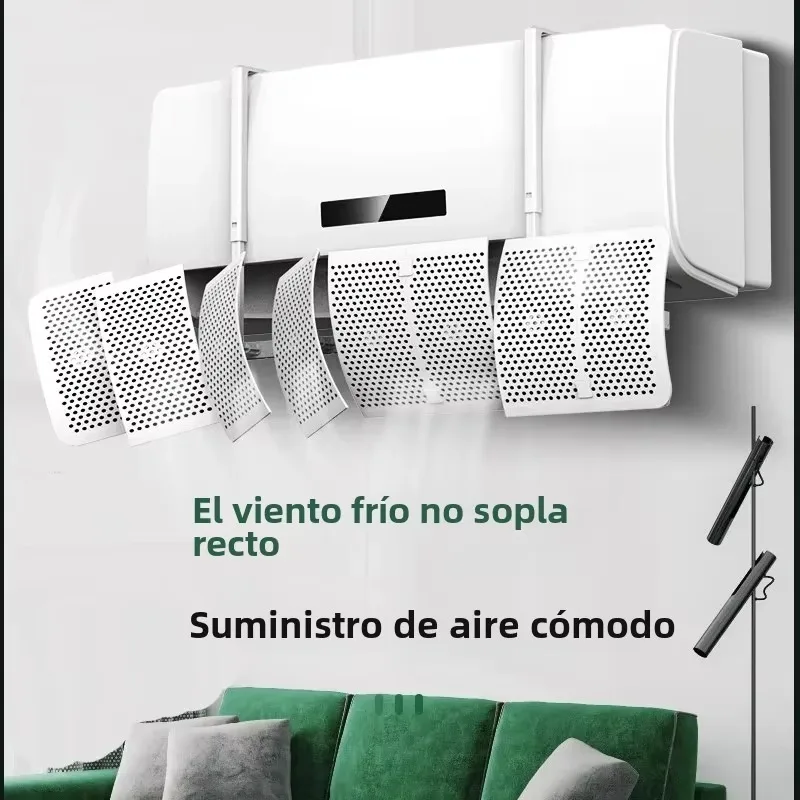 Cubierta deflectora parabrisas aire acondicionado Universal, Deflector viento montado en la pared, extractor antidirect 20x90cm