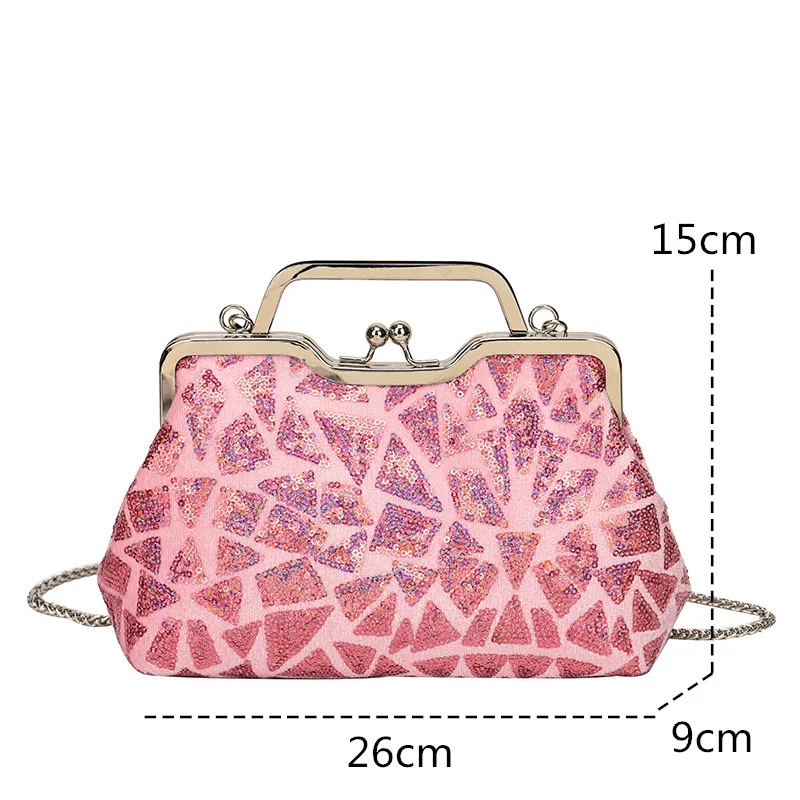 2023 moda Multicolor cekiny torba wieczorowa hasp luksusowa torebka łańcuch kobiety torba na ramię Crossbody Lady torby na przyjęcie weselne torba