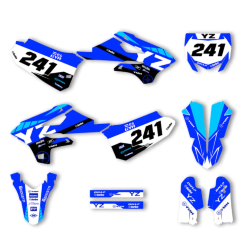 

DSMTECH Custom Team Graphics Decals For 3M Stickers Kit For YAMAHA YZ85 2022 2023 2024 2025 85 006