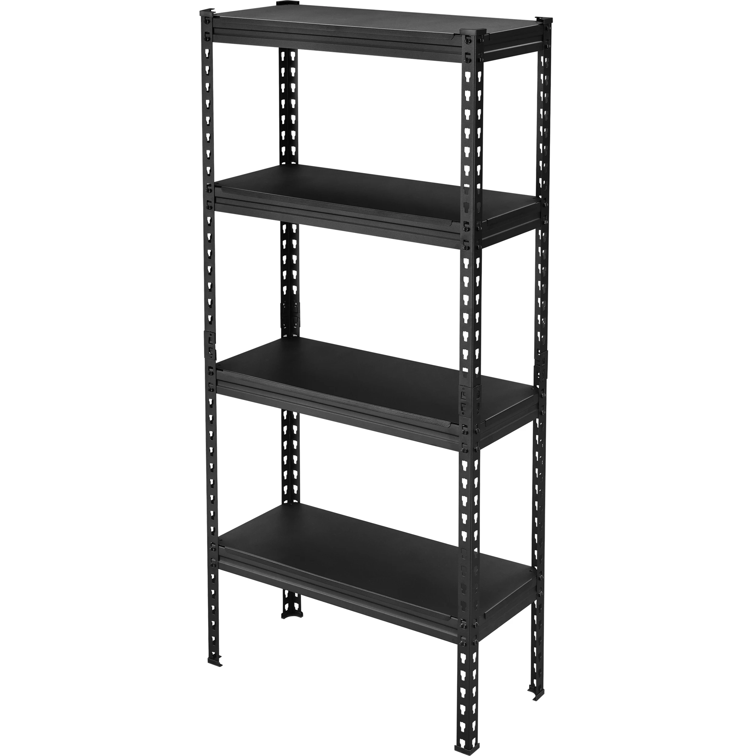 4-Tier Adjustable Metal Storage Shelf - Heavy Duty Industrial Rack for Garage