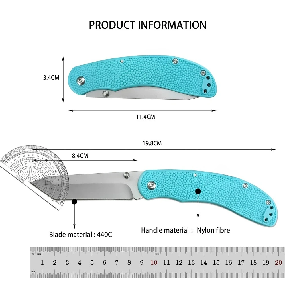 KB 5698SF الأزرق سكين جيب قابل للطي 440C شفرة ألياف النايلون مقبض التخييم في الهواء الطلق الصيد التكتيكية الدفاع عن النفس سكاكين متعددة المهام