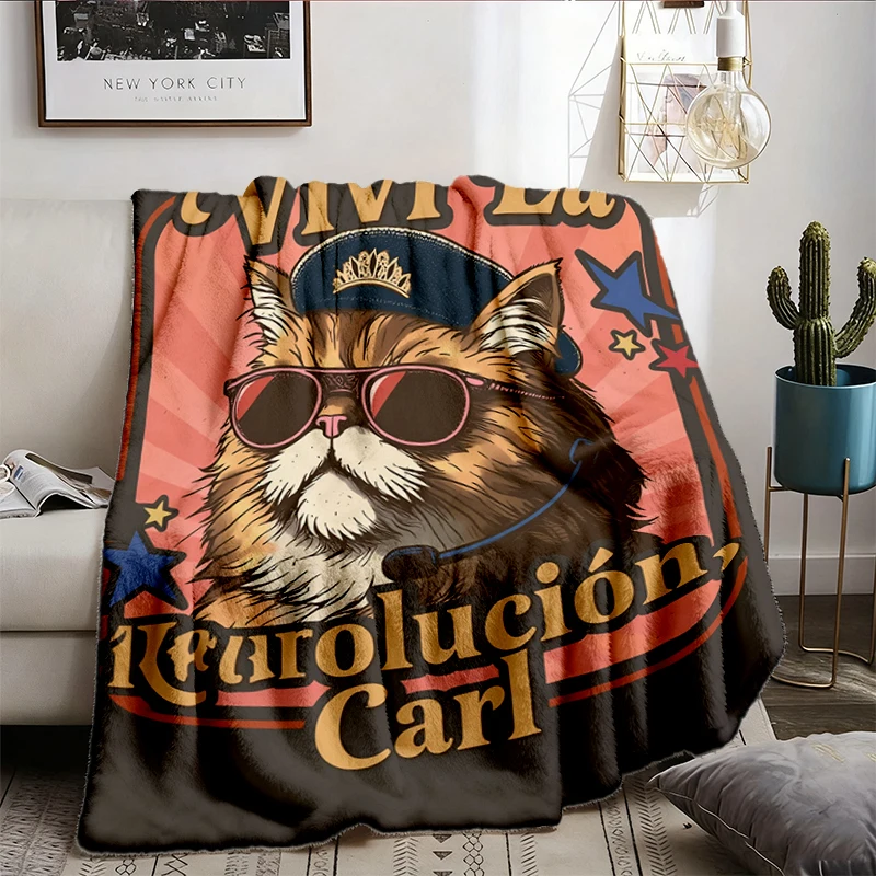 Viva La Revolucion Carl Princess Donut  Flannel Blanket, Dungeon Crawler Carl Flannel Throw, Sci Fi Book