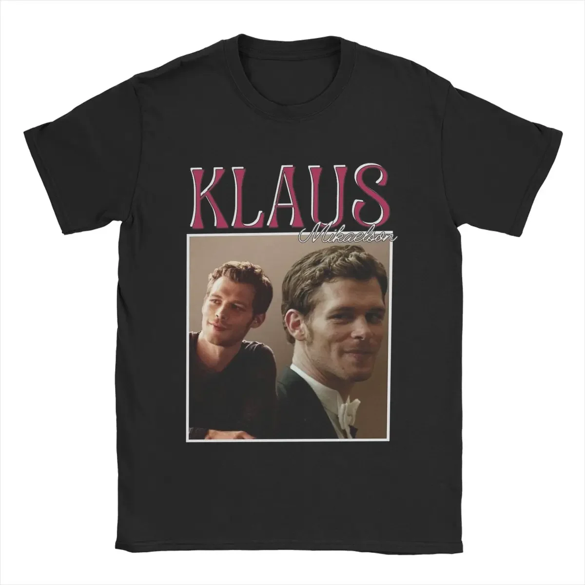 Awesome Klaus Mikaelson The Vampire Diaries T-Shirt Men O Neck Pure Cotton T Shirt Short Sleeve Tee Shirt Graphic Tops