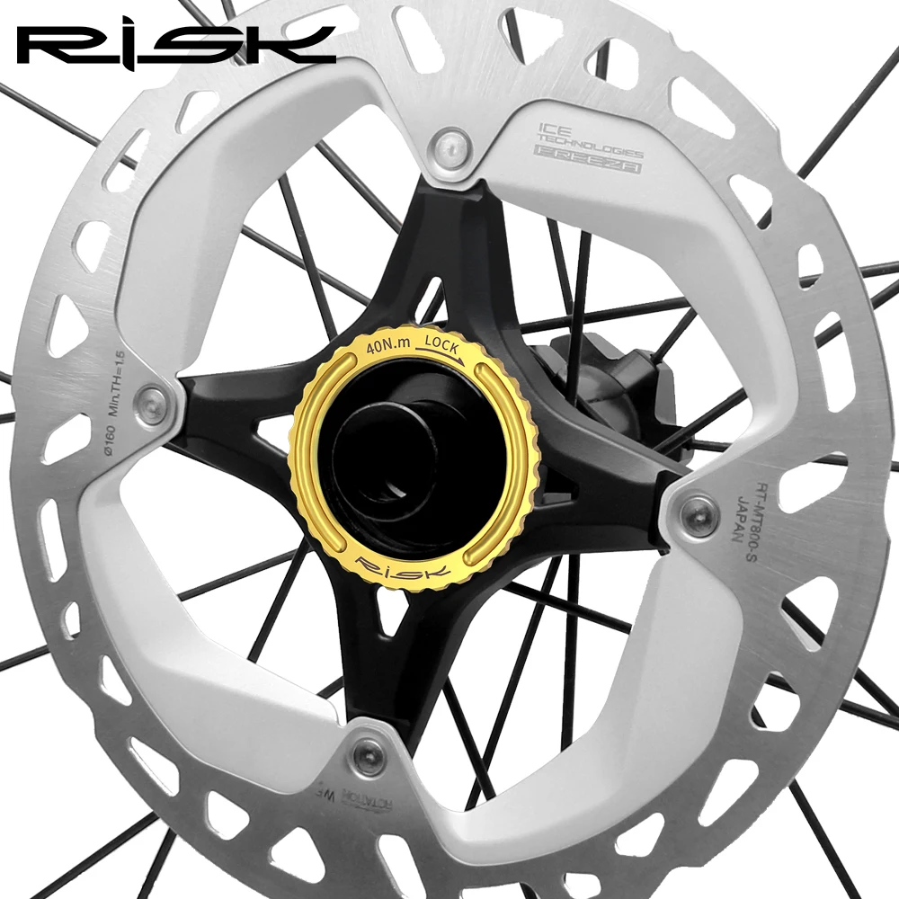 خطر سبائك التيتانيوم مركز قفل غطاء القرص دراجة قفل القرص غطاء حلقة الجوز صالح ل Campagnolo CP العجلات WTO الدراجة الملحقات #5