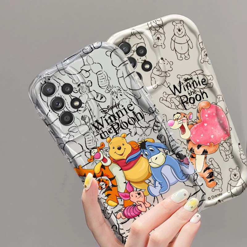 

Winnie Pooh Bear Cartoon Phone Case For Samsung A73 A72 A71 A56 A55 A54 A53 A52 A51 A32 A36 A26 A25 A13 A14 5G Wave Oil