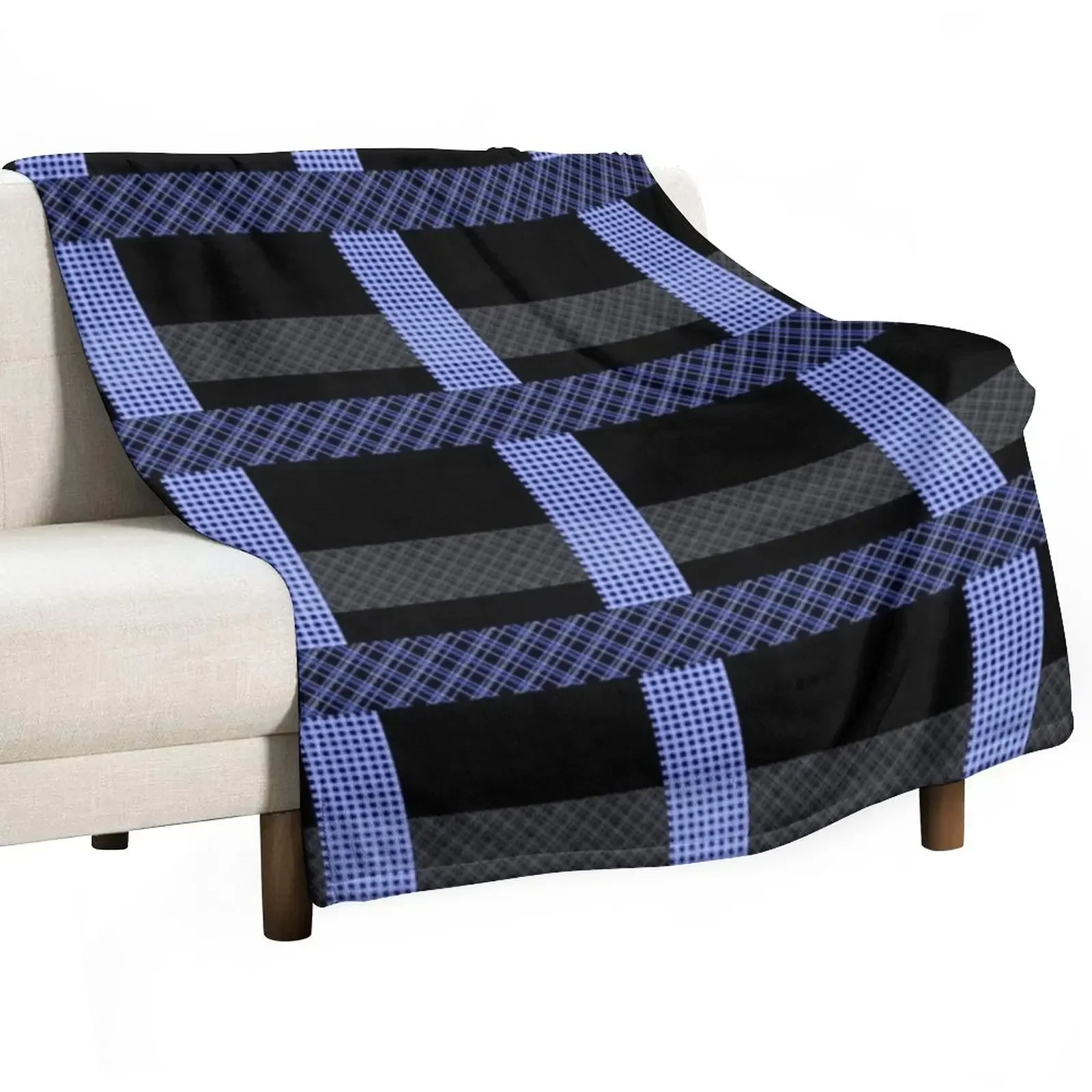 

Wool Texture Throw Blanket Plaid on the sofa Thin Decorative Beds Furrys Blankets