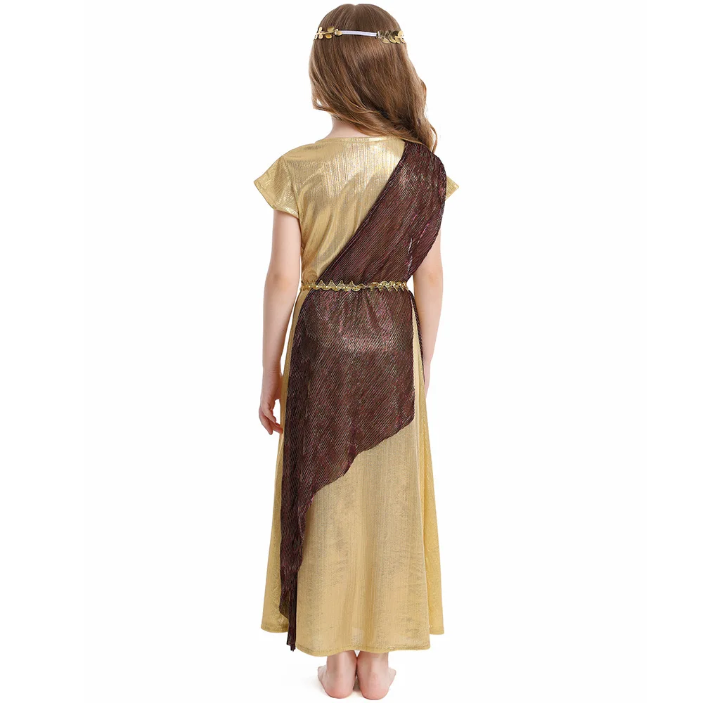 Meisjes Griekse Godin Athena Cosplay Kinderen Halloween Cleopatra Van Egypte Kostuums Carnaval Purim Rollenspel Show Feestjurk