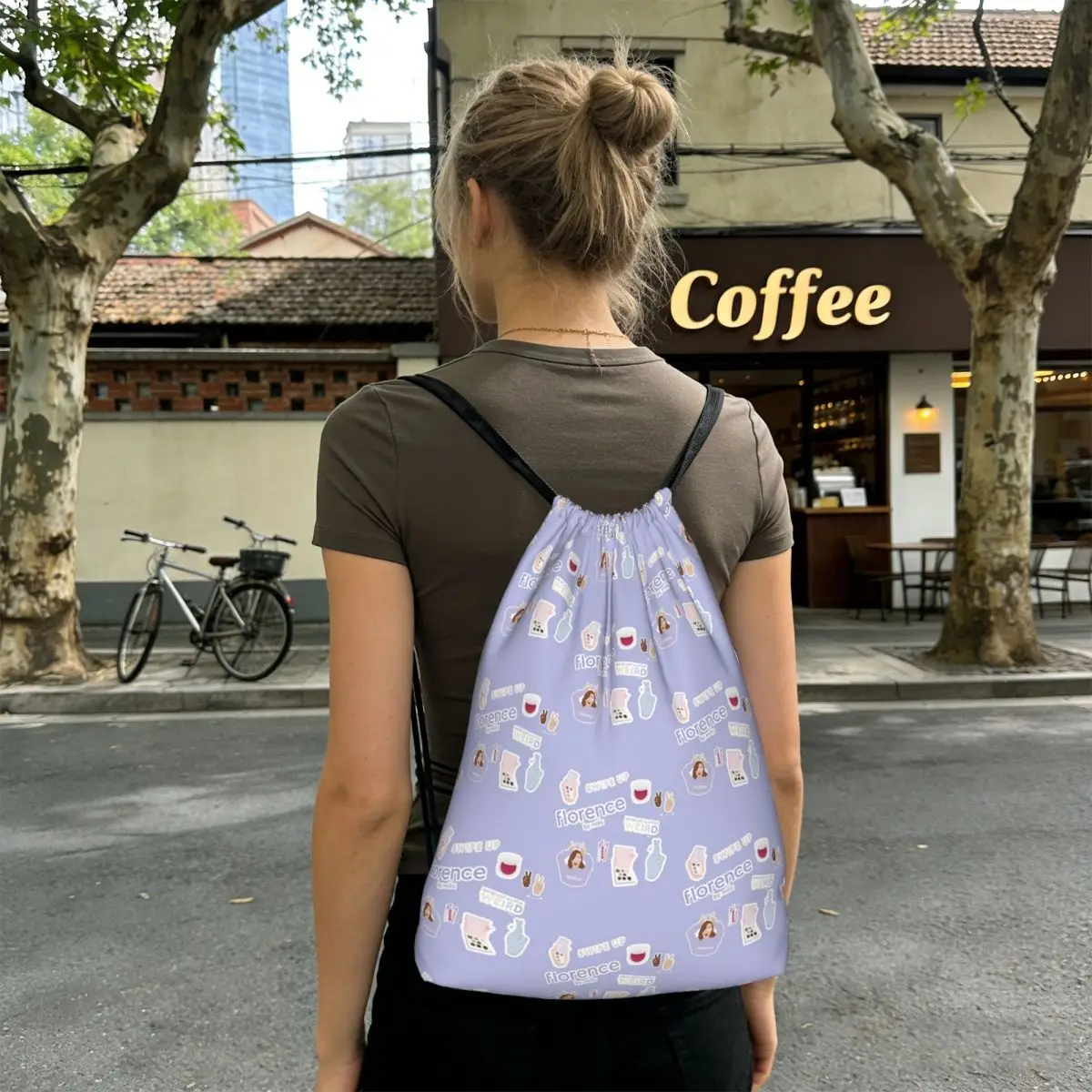 Florence By Mills Backpacks Fashion Drawstring Bags Storage Bag Book Bags for Man Woman School