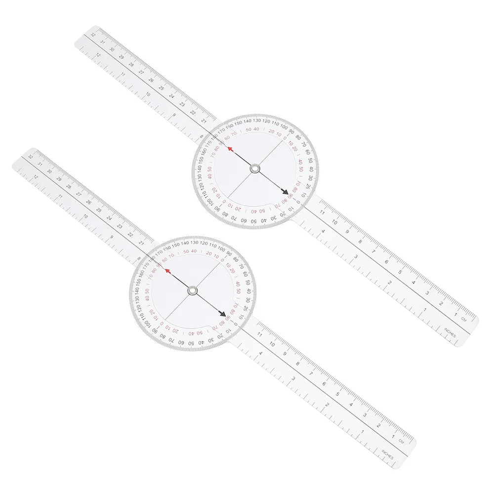 

2pcs Angle Ruler Rotary Protractor For Architecture Engineering Drafting Measurement Plastic Goniometer Tool Scale Template