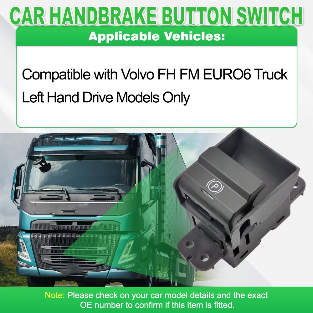 3 Pins Left Hand Drive Truck Electronic Auto Handbrake Button Parking Switch 22107830 Fit For Volvo FH FM EURO6 Truck