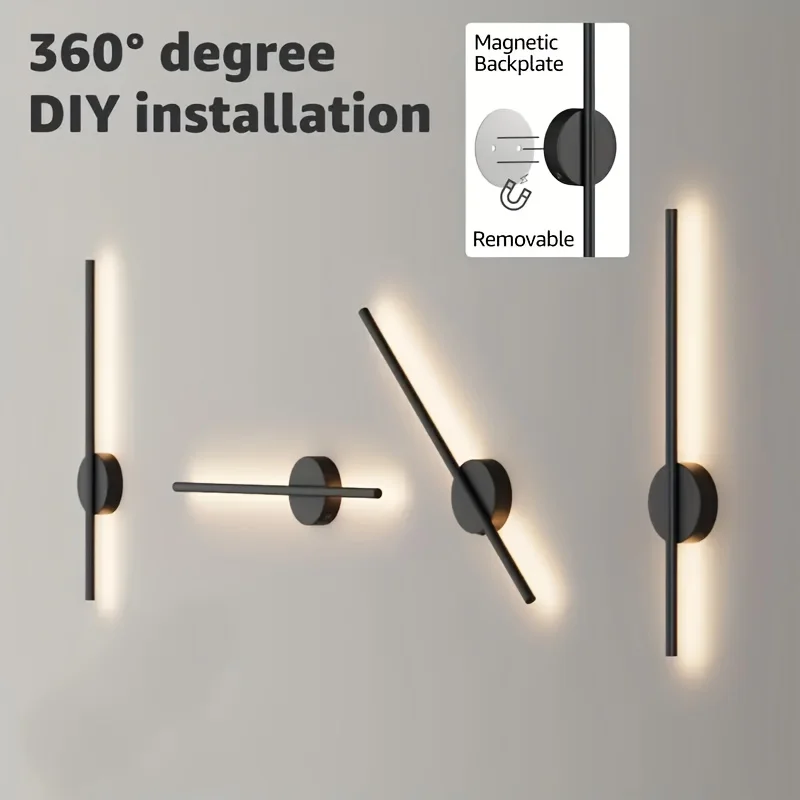 

Беспроводной светодиодный настенный светильник на батарейках 5В с пультом ДУ, USB-перезаряжаемый, для спальни и гостиной