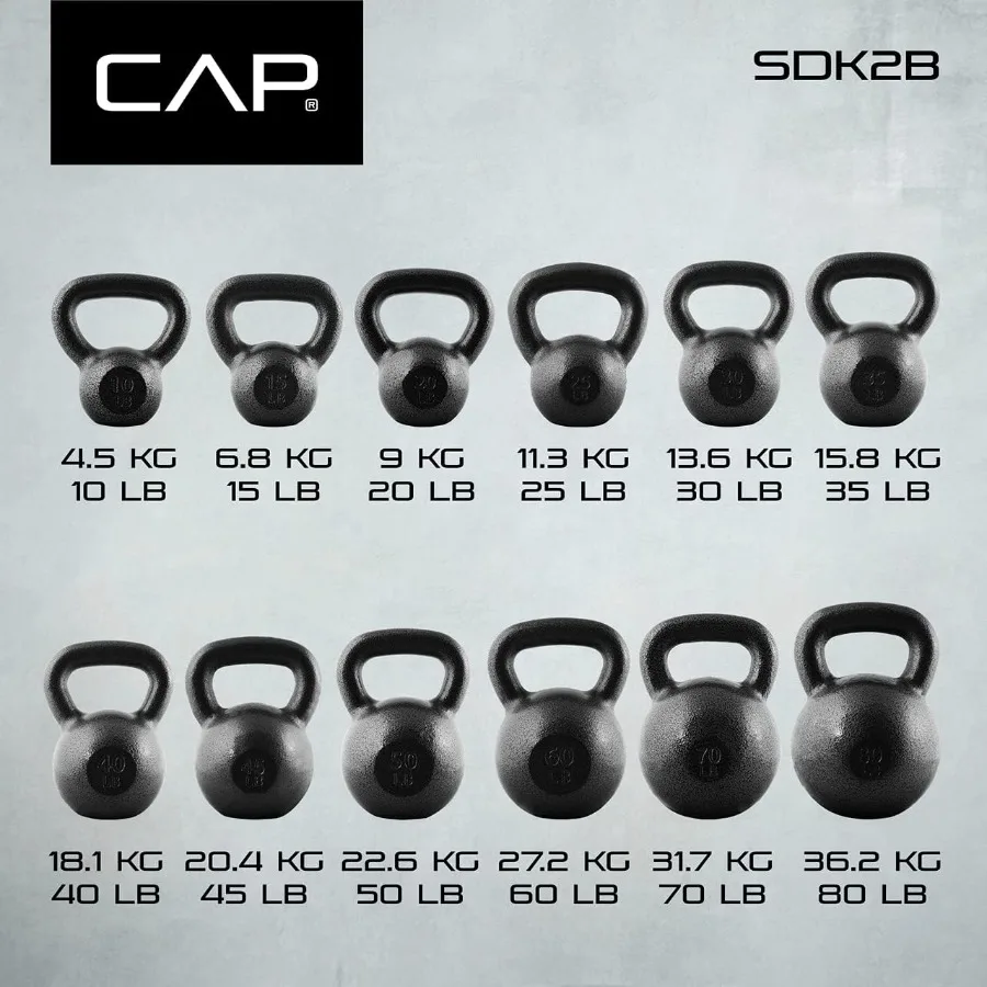 WF إمدادات رياضية مطرقة من الحديد الزهر Kettlebells معدات الصالة الرياضية المنزلية مثالية لتدريب القوة وتمارين الجسم بالكامل أ #6