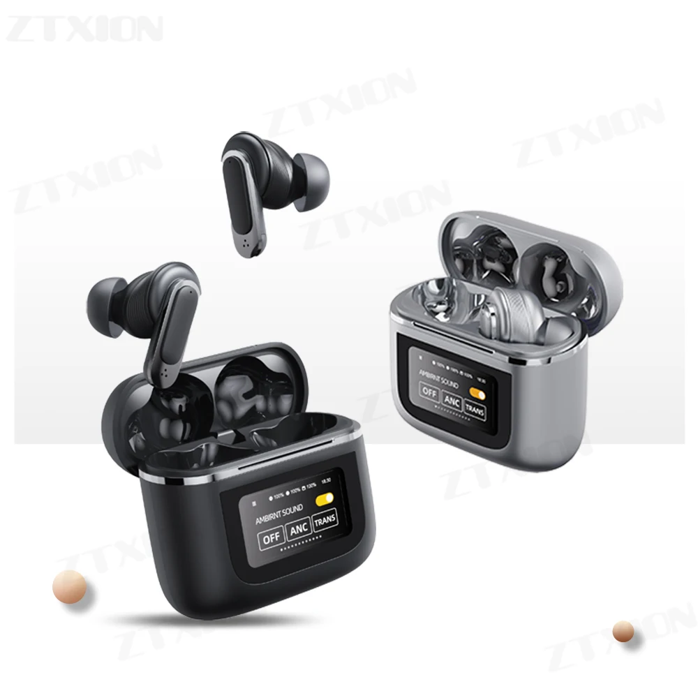 Tour Pro2 Wireless Earbuds ANC Bluetooth Headphones Mijia LCD Digital Display Screen Sport Earphones Built-in Mic Headset