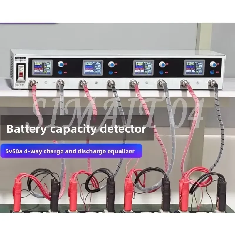 4-Channel Lithium Battery Capacity Tester, Single Detector, Capacity Equalizer, Charge and Discharge Integrated Machine