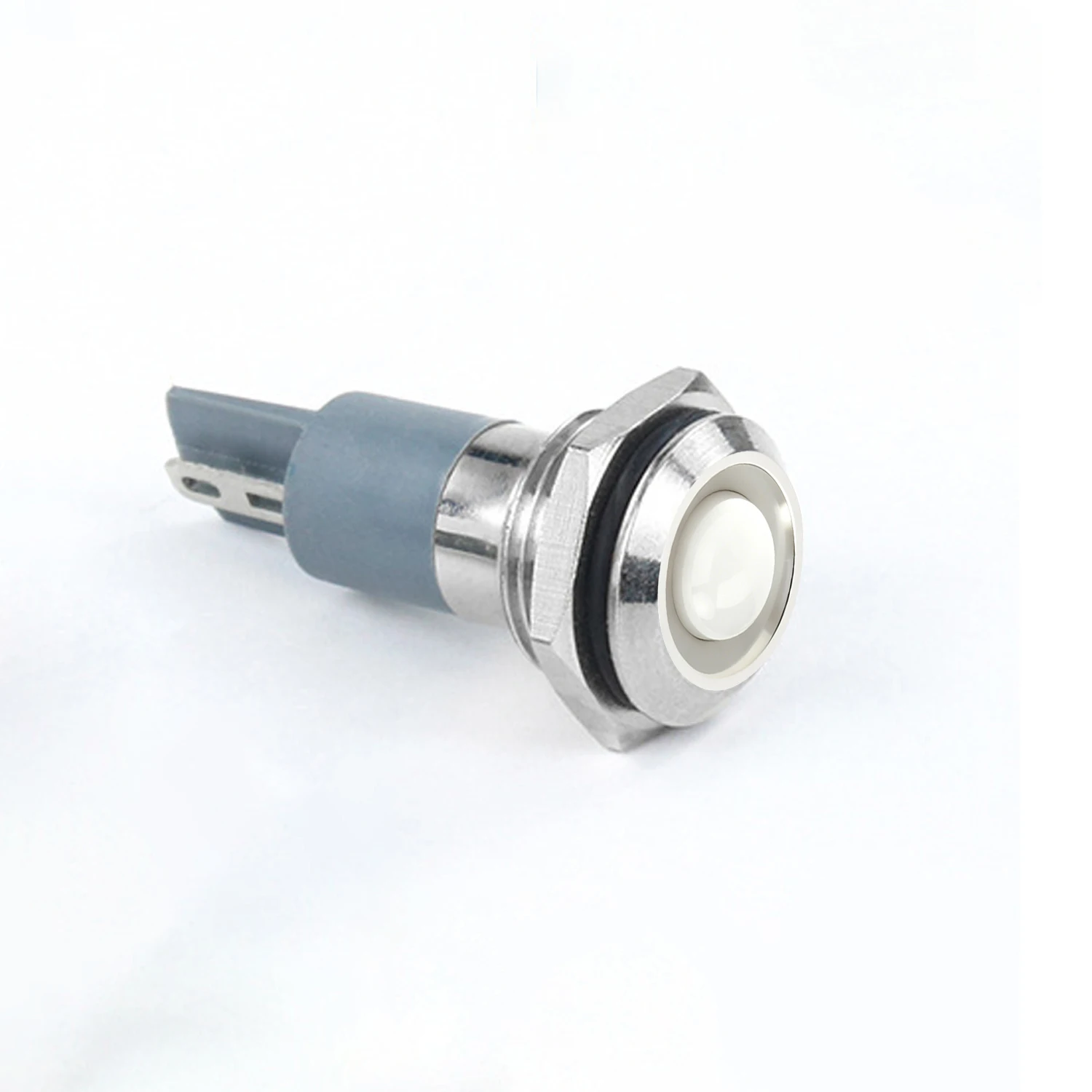 ABILKEEN 20PCS 14MM LED Indicator Light Flat Head Metal Signal Pilot Lamp AD/DC 3-6V 12-24V 110V 220V High Brightness LED Light