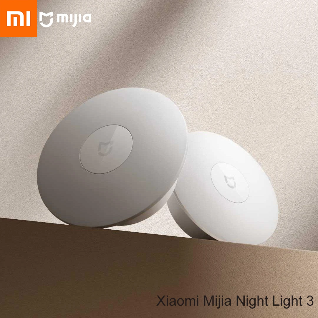 

Ночной светильник Xiaomi Mijia, умный светильник с датчиком движения и регулируемой яркостью, 3 вида, для спальни